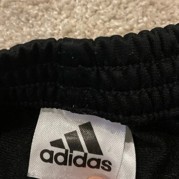 Adidas Girl’s Black Joggers with Iconic White Stripes Sz. M-10/12 - Picture 4 of 6